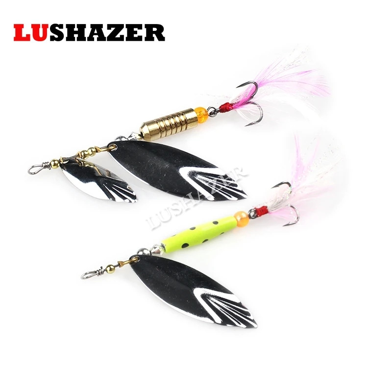 3 шт./лот LUSHAZER Spinner приманки 7 г 10 18 5 мм Металл Рыбалка воблер Китай блесны Иска