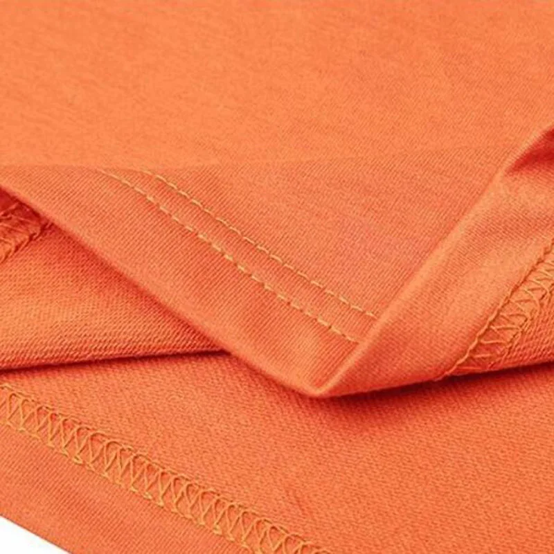 Джастин Бибер Футболка Лето Orange Half Рукав 100% Хлопок Бедра-хоп Майка Твердые Tyga Homme