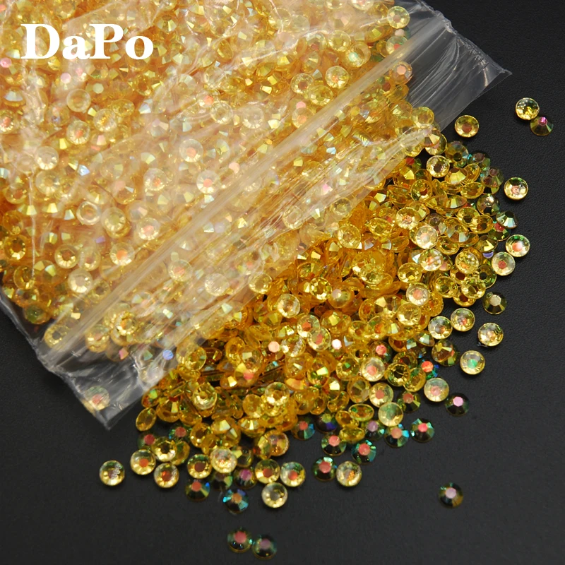 2017 Новый топаз желе AB Цвет Смола горный хрусталь Акриловые стразы аппликация