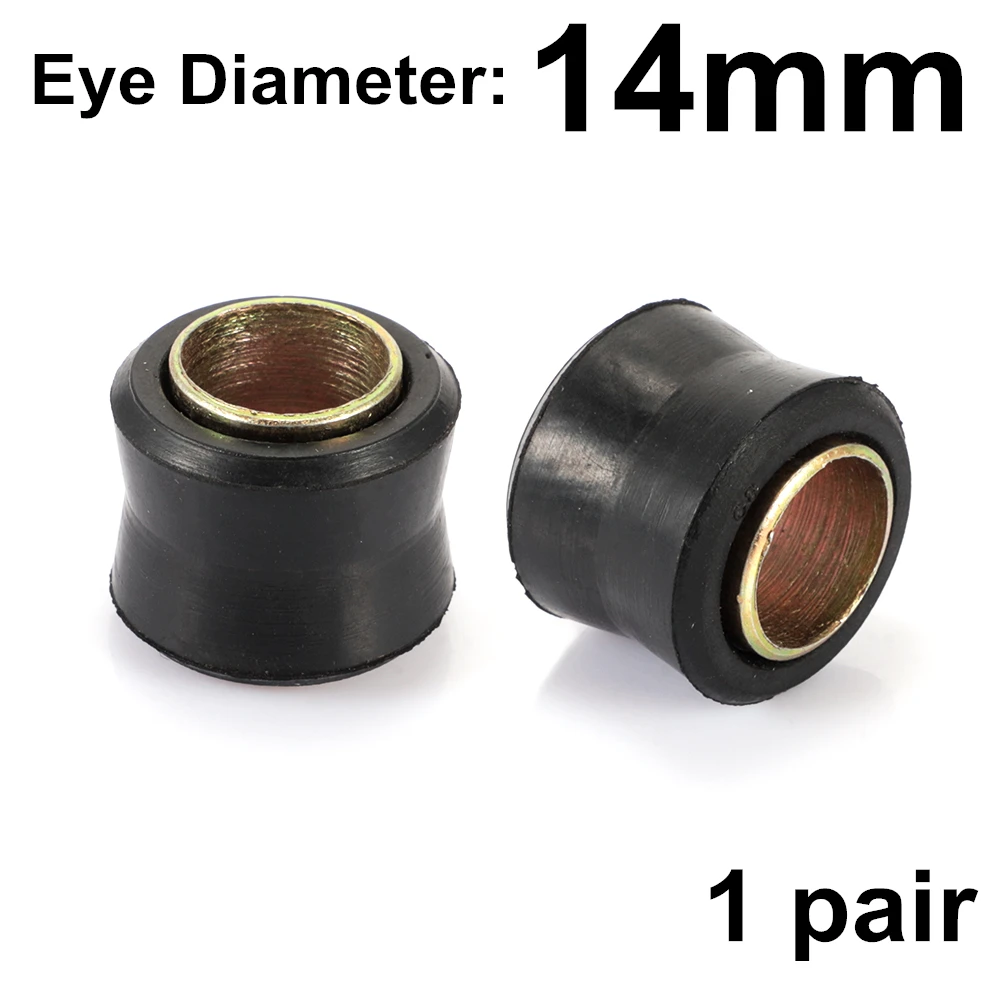 14mm 1 pair 1 пара универсальных глаз диаметр 10 мм 12 мм 14 мм медные резиновые кольца аксессуары для мотоциклов Воздушный амортизатор сзади заменить глаза - Color: 14mm 1 pair