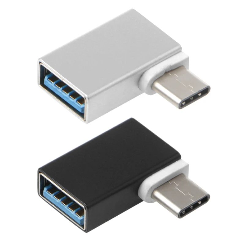 90 градусов Тип C к USB 3 0 Женский данных OTG конвертер для Macbook Android телефона|Адаптеры