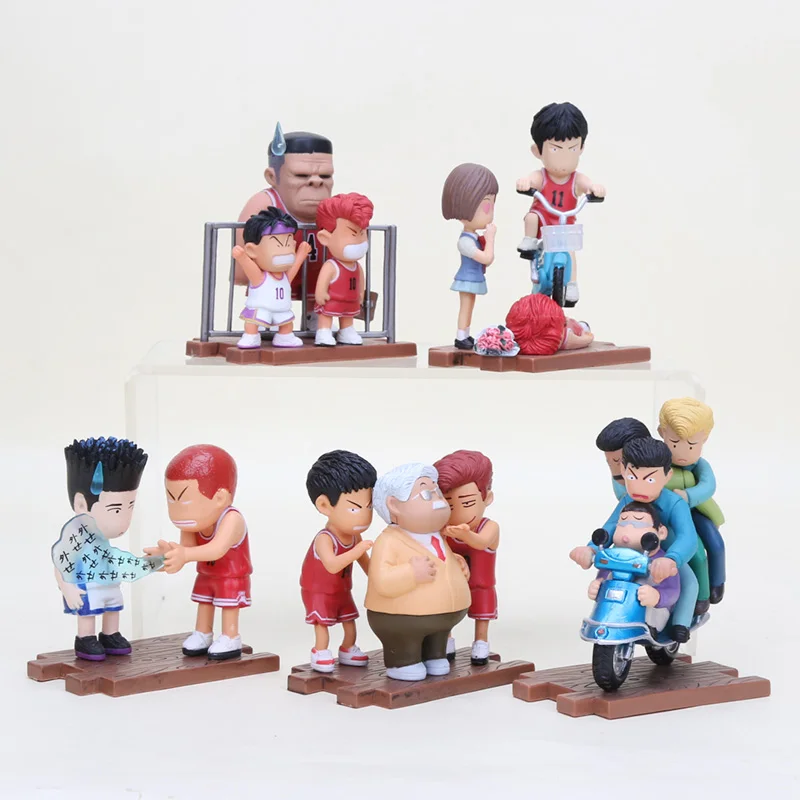 Аниме мультфильм Slam Dunk Sakuragi Hanamichi Rukawa Kaede ПВХ Фигурки коллекционные