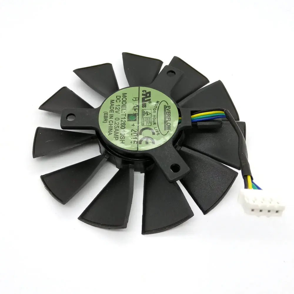 Оригинальный охлаждающий вентилятор для видеокарты Grphics T128010SH 12 В 4 0 А линии шаг 7 5