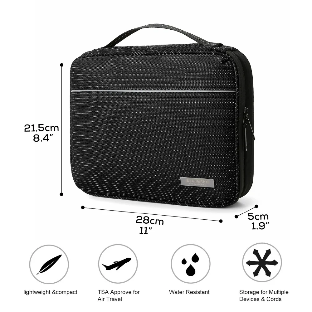 Новый двухслойный органайзер для электроники сумка путешествий