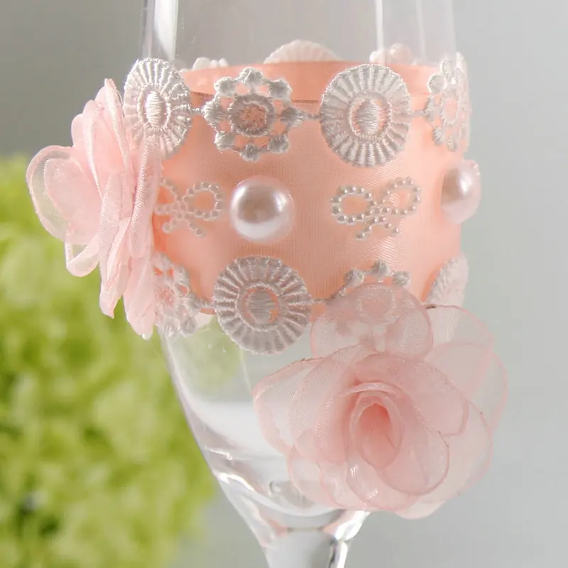 1 пара свадебных очков очки цвета шампанского шпагатки бокалы для поднятия тоста