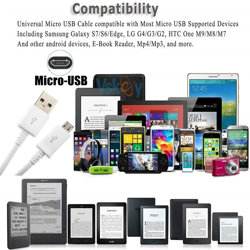 VSKEY 2A настенное зарядное устройство для Sony Xperia Z2 Z3 Z4 Mini Z5 XA C6 C5 E5 M4 M5 OPPO R9 R11 R15 ASUS Micro