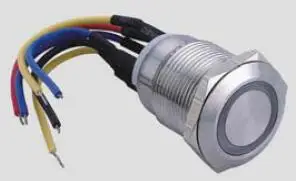 ONPOW 19 мм Мгновенный кольцевой выключатель из нержавеющей стали с подсветкой