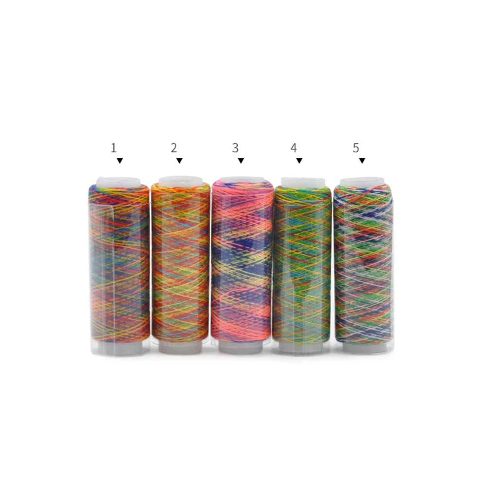 5 шт. Радужный цвет полиэстер швейная нить ручная стеганая вышивка для шитья дома