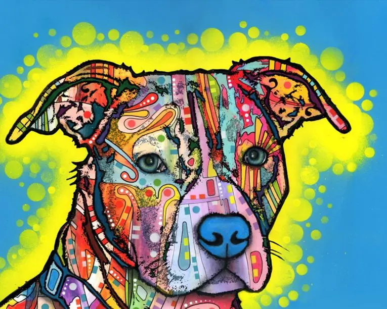 

1 panel color abstract painting dog classic oil painting mural art mural decoration house decoration framed XJDP-253
