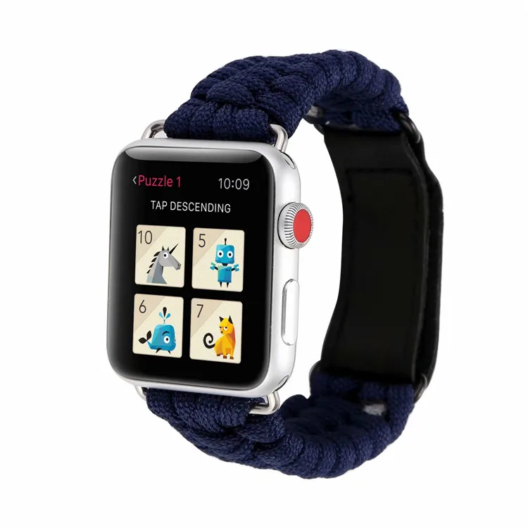 Ремешок для iWatch 3 2 1 браслет для выживания из Паракорда нейлоновая веревка для Apple Watch Band Series 5 4