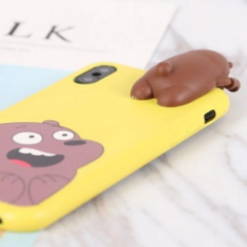 3D Cute Cartoon Phone Case for IPhone X 6 XS 6S 7 8 XR MAX Plus TPU Painted Soft Silicone |