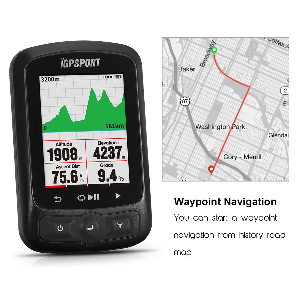 I GPS порт велосипедный компьютер одометр IGS618 ANT + функция с навигацией по дорожной