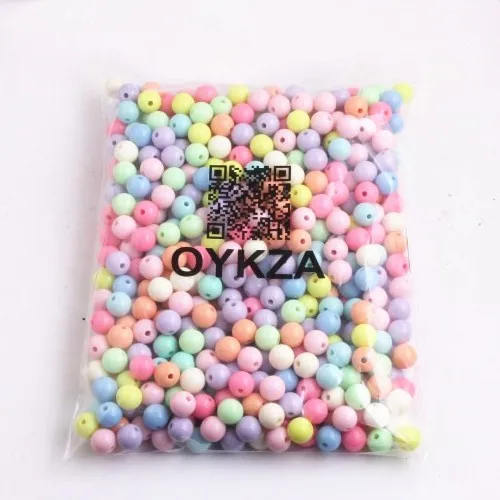 OYKZA красочные 20 мм/6 мм до 26 Коренастый Акриловые пастельных твердые шарики для