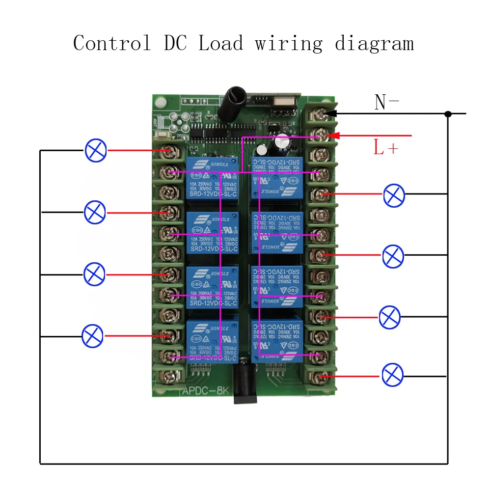 Universal DC 12V 24V 10A Relay 8CH 8 CH RF Wireless Remote Control Switch Transmitter Receiver Module Radio 315 / 433 MHz | Обустройство