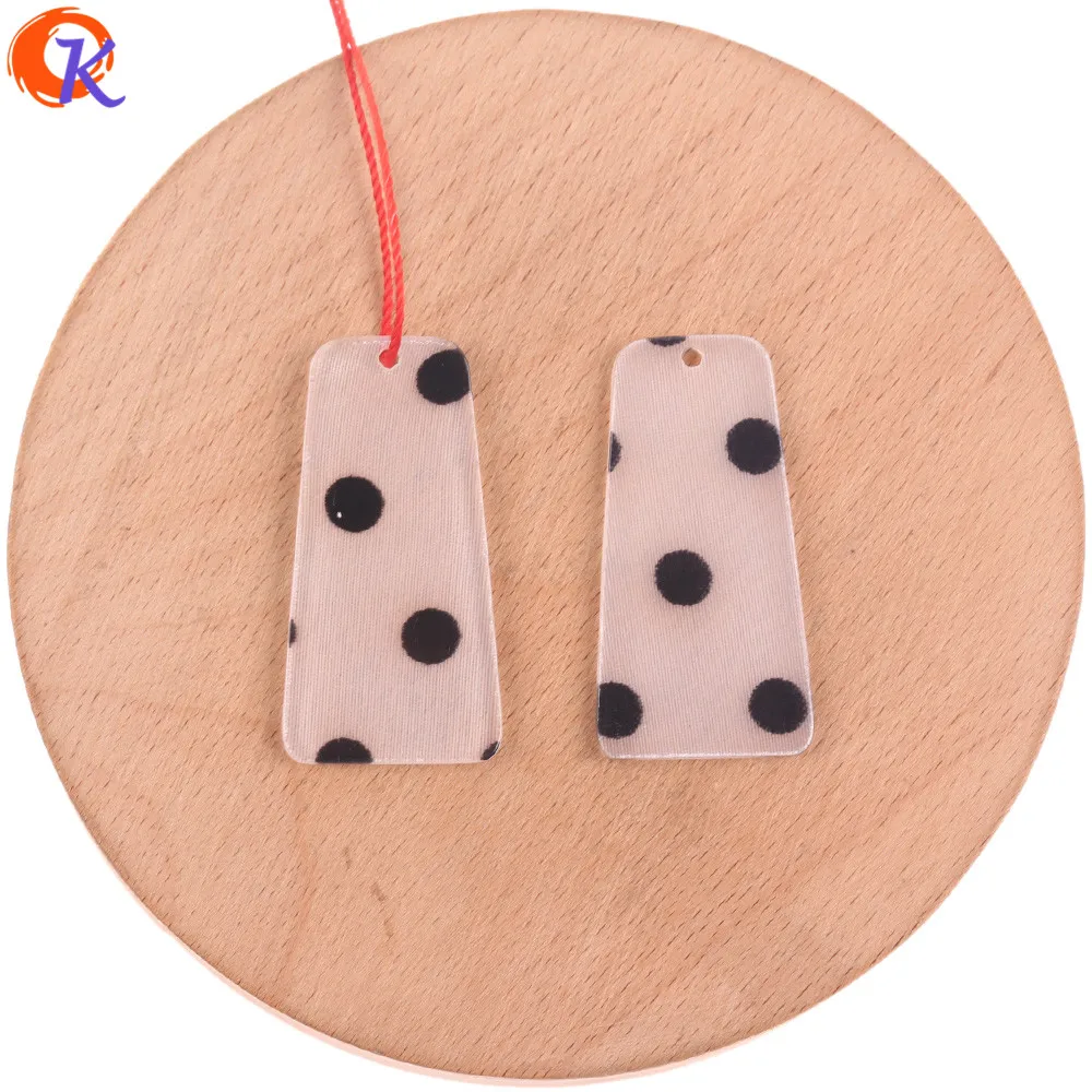 

Cordial Design 20*39mm 100Pcs Jewelry Accessories/DIY Earring Making/Trapezoid Shape/Polka Dot Effect/Hand Made/Earring Findings