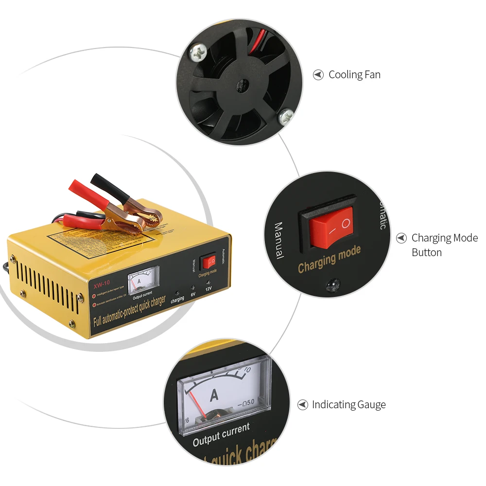 6V/12V интеллигентая (ый) Батарея зарядное устройство автоматический ремонт