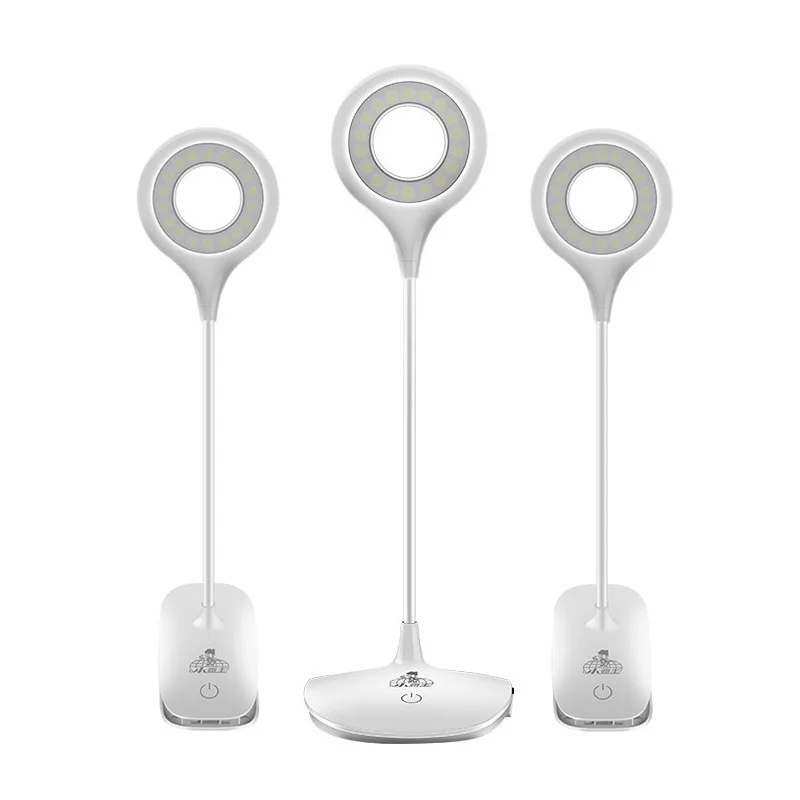 USB Перезаряжаемый Светодиодный настольный светильник Гибкая Настольная лампа с