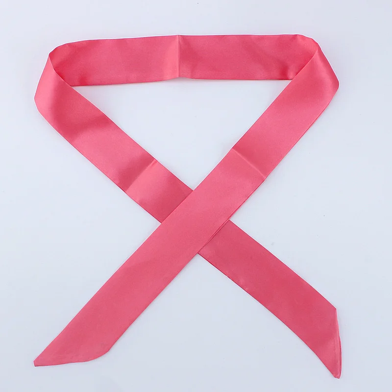 D93 watermelon red 30 цветов, женский шарф, модный однотонный шарф, узкая маленькая лента на голову, шарф с ручкой для волос, роскошный брендовый декоративный галстук - Цвет: D93 watermelon red