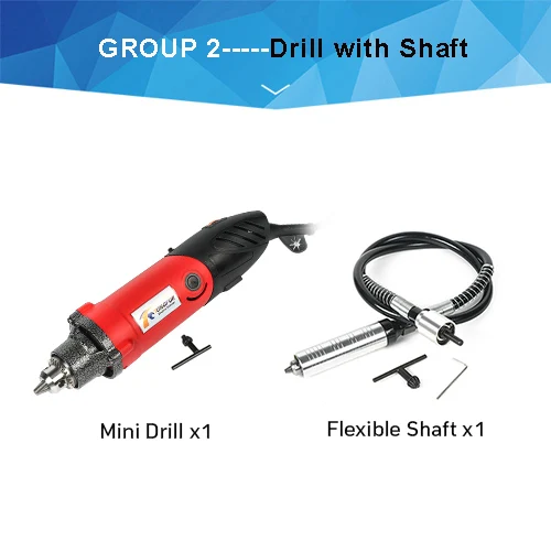 Drill with Shaft Diy Мини электрическая дрель Металлообработка сверлильный станок инструмент для полировки и гравировки Электрический деревообрабатывающий станок Электроинструмент шлифовальный круг - Цвет: Drill with Shaft