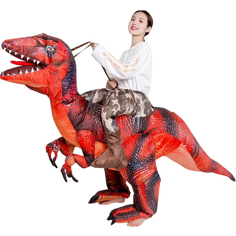

Новинка 2019, надувной костюм, красный динозавр, дракон T-Rex, костюмы для косплея, костюм на Хэллоуин для мужчин, женщин, мужчин вечерние праздни...