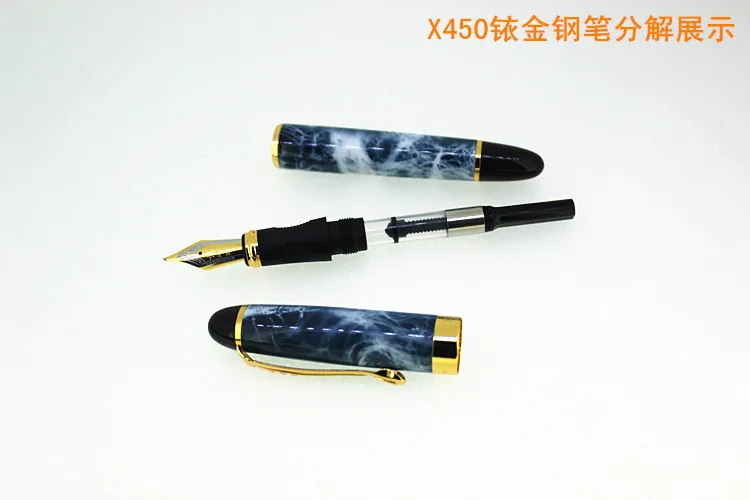 JINHAO X450 классика 1,0/0,5 мм перьевая ручка из металла Роскошные школьные офисные канцелярские принадлежности Роскошные милые ручки для письма подарок