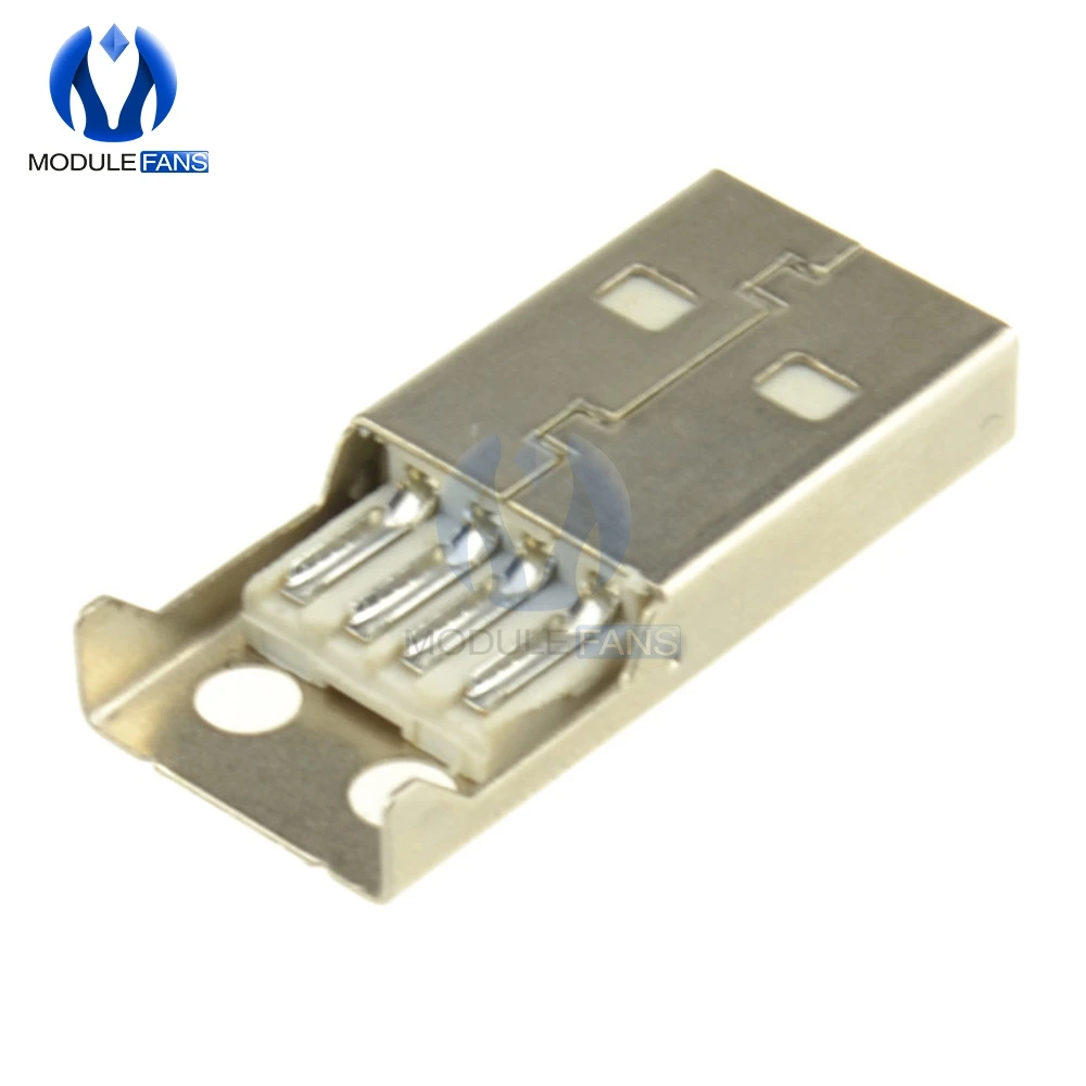 5 шт. 4-контактный переходник с USB типа A и черная пластиковая крышка | Электронные