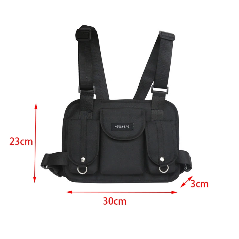 Mihaivina унисекс холщовая поясная нагрудная сумка Kanye Chest Rig хип-хоп Уличная