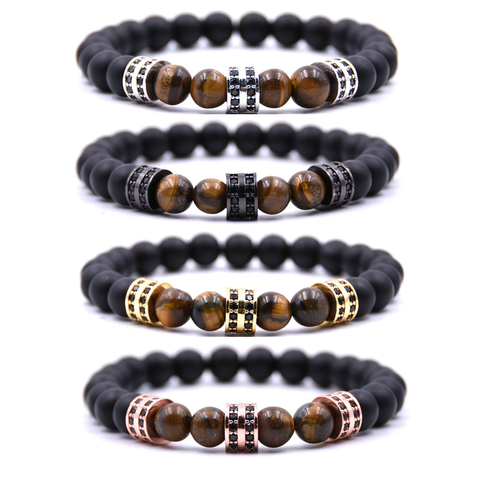 Новые женские черные 8 мм бусины из матового оникса с натуральным камнем