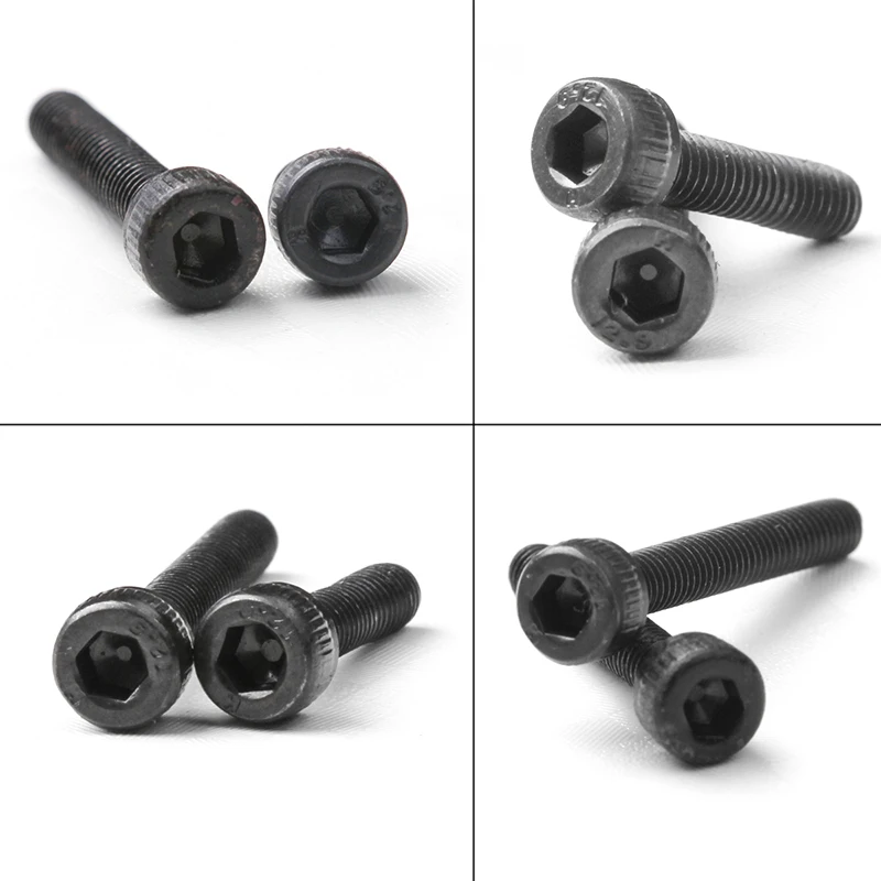 120 шт. M3 * 4-M3*20 черный цилиндр с круглой головкой шестигранный болт комплект винтов
