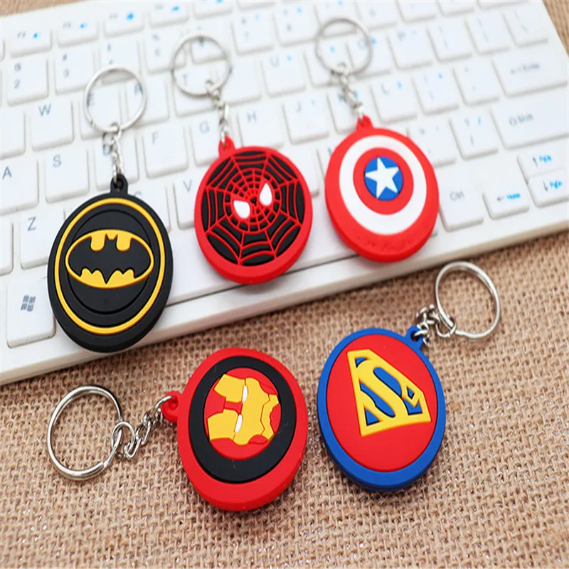 PVC Amine Cartoon Keychain Kids Child Gifts 5cm Size Cute KT Stitch Totoro and Hero Silicone Keyring Women Bag Car Keyholder | Украшения и