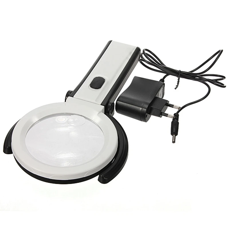 Увеличительная Лупа с подсветкой 2X/5X 10 светодиодов 120 мм|magnifier loupe|magnifying glassesglasses lamp