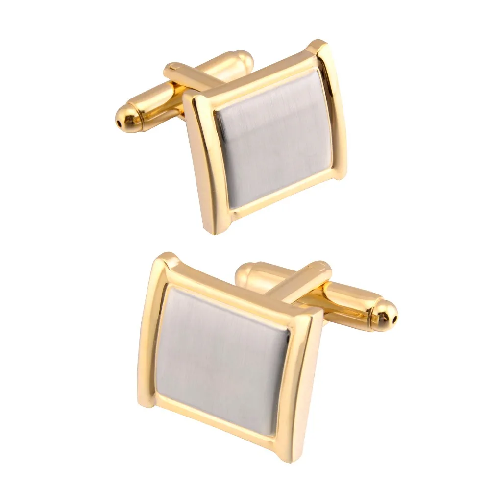 Cufflinks And Necktie Tie Clip Set Gold Cuff Link High Quality Pins links Cuffs Shirts Wedding Men Jewelry Accessories QiQiWu
