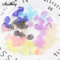 acrylic plastic translucent frosted flower trumpet beads wave little for jewelry diy craft making accessory 1112mm 100pcsbag