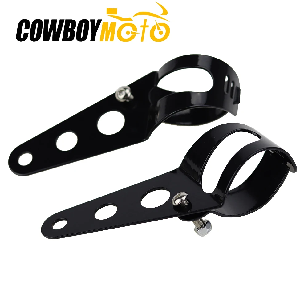 

Motorcycle Black Cafe Fork Bobber Racer Headlight Mount Head Light Bracket 35~43mm For Honda Yamaha Suzuki Kawasaki