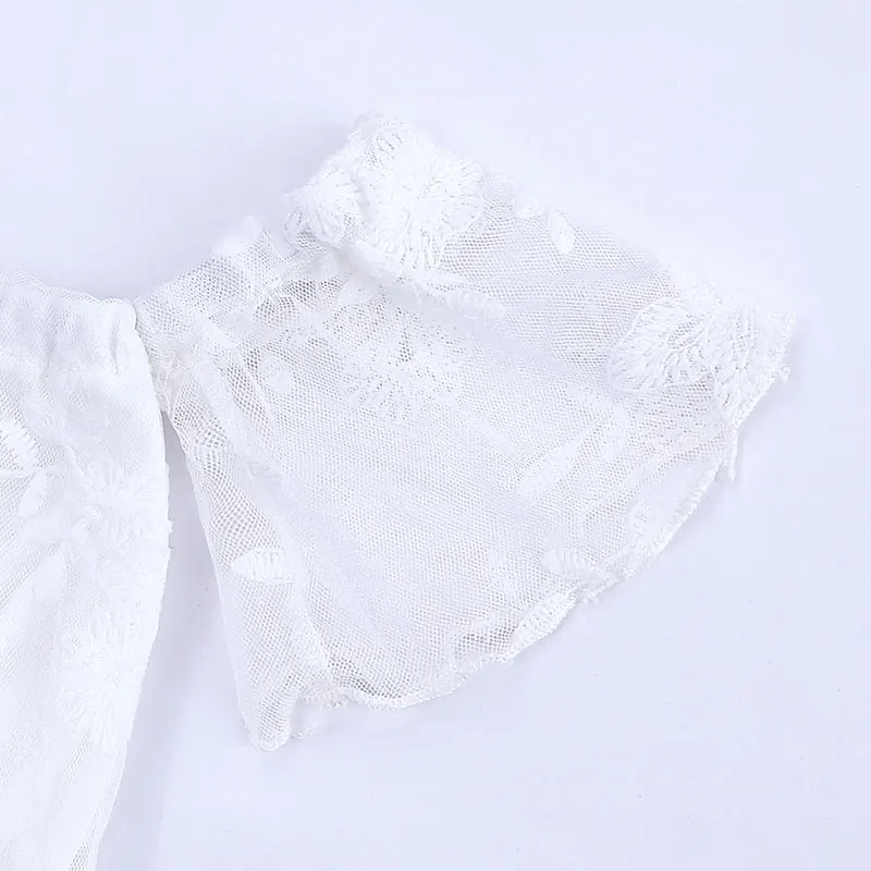 Летний детский костюм из двух предметов для девочек белая футболка с открытыми