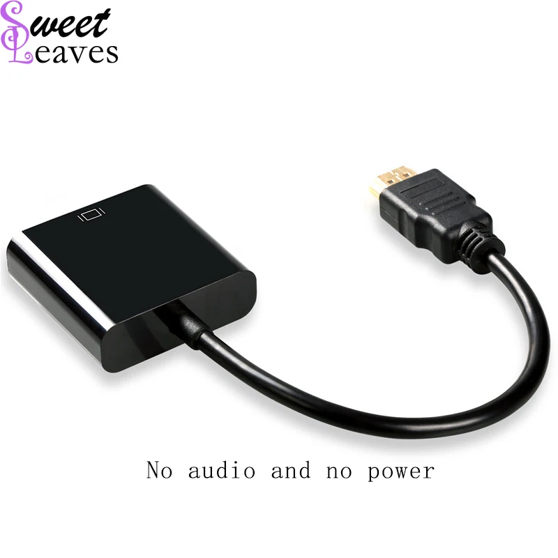 HDMI to VGA Adapter Male Female Video Converter 1080P Digital Analog Audio for PC Laptop DVD HDTV PS4 | Электроника