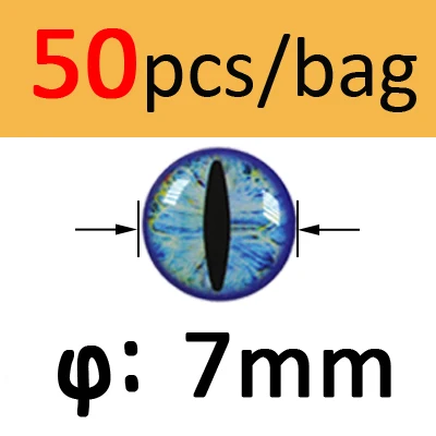 Blue 7mm 50pcs ICERIO 50 шт. 3D 4D голографические глаза рыб Глаз Дракона для завязывания мушек стримеры Baitfish деревянные пластиковые приманки - Цвет: Blue 7mm 50pcs