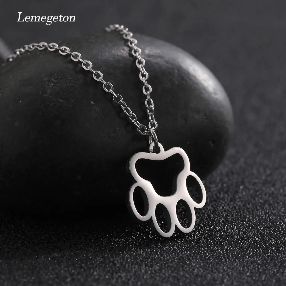 Ожерелье с подвеской в виде кошек и собак из нержавеющей стали | Украшения