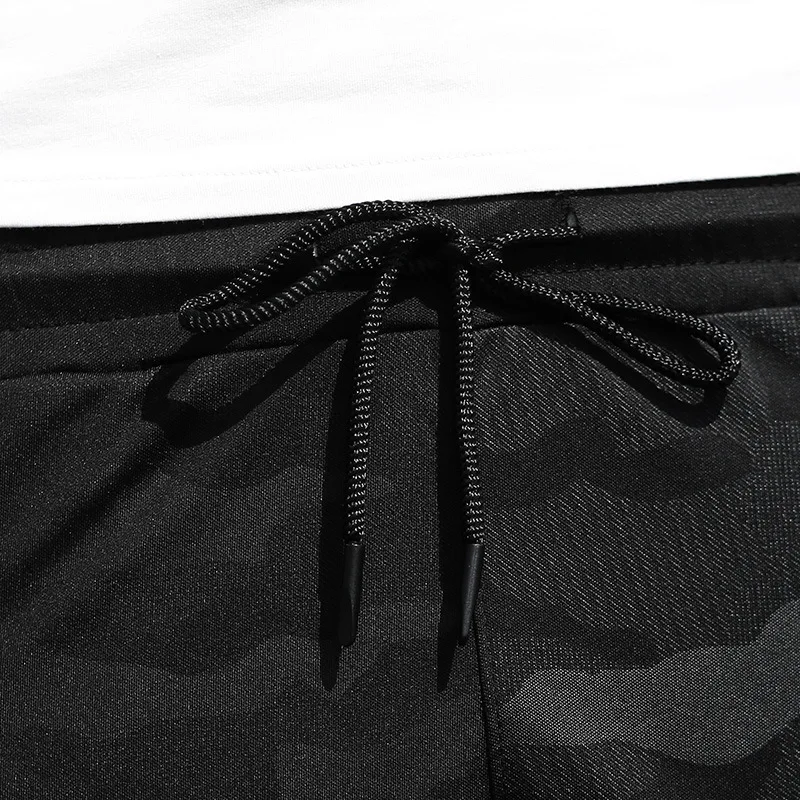 Мужские камуфляжные шорты FGKKS черные повседневные для бега лето 2019|Мужские шорты|