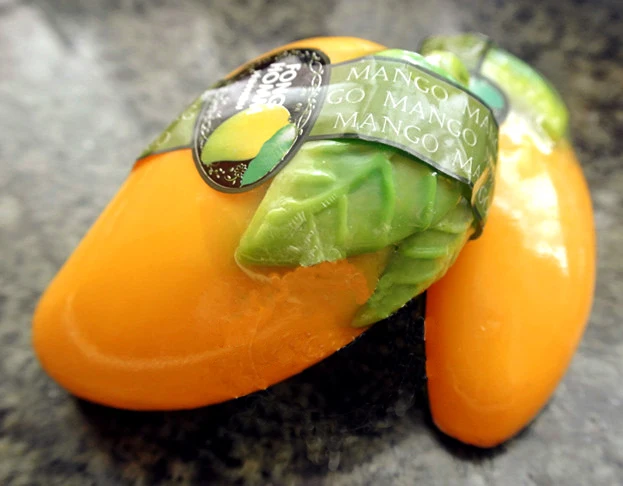 Силиконовая форма тайская для мыла ручной работы фруктов манго с листьями формы