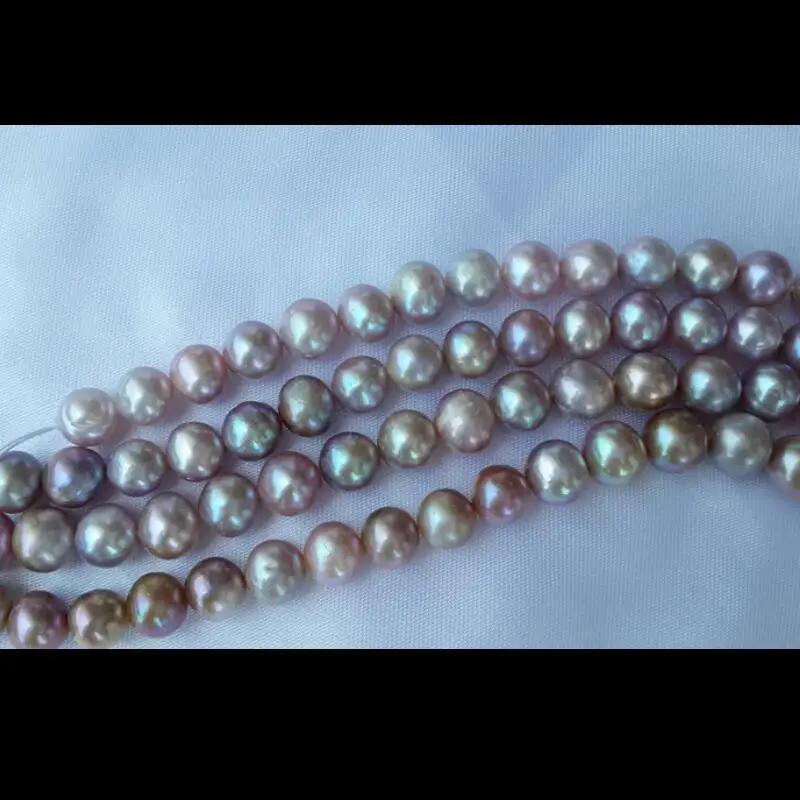 DJ select Colour Natural freshwater pearl 39CM near circle Semi-finished products 9-10mm Flawed Scattered beads | Украшения и