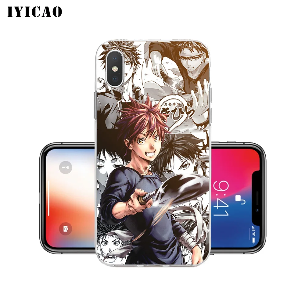 Мягкий силиконовый чехол IYICAO Shokugeki no Soma для iPhone X XR XS MAX 6 6s 7 8 Plus 5 SE из