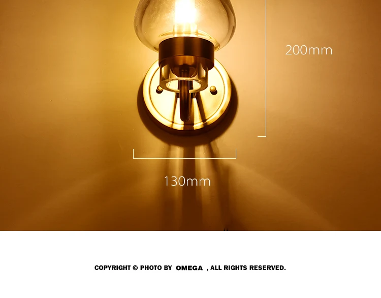 Postmodern light luxury copper living room bedroom bedside wall lamp American minimalist background aisle gallery corridor | Освещение