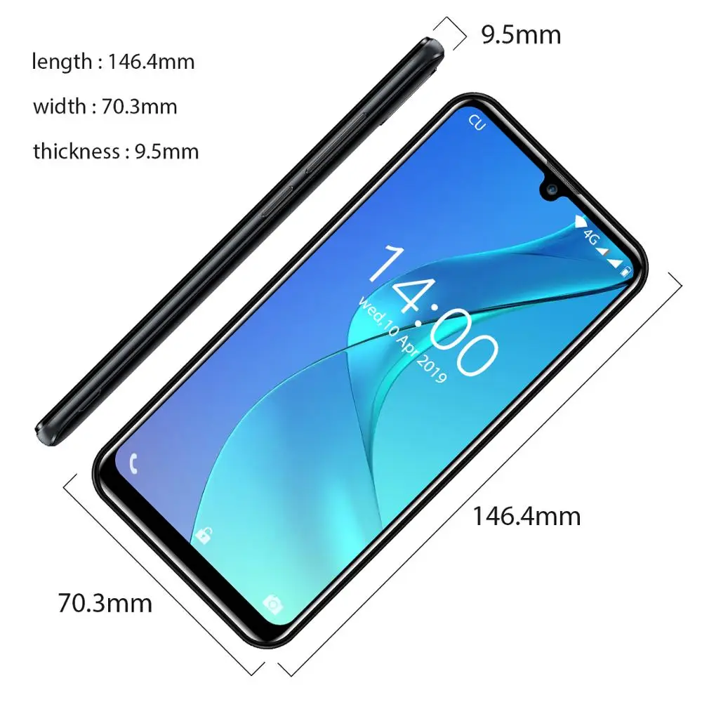 OUKITEL C16 Pro 5 71 дюймовый 19:9 Смартфон Android 9 0 четырехъядерный 3 ГБ 32 мобильный телефон