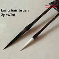 2pcslot chinese calligraphy brush chinese painting brush pen chinese ink brush long hair writing brush pen mo bi