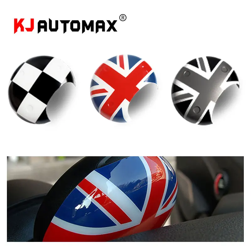 

Car Styling black Union Jack Checker JCW for Mini Cooper Tachometer Cover Cap Sticker Accessories for R55 R56 R57 R58 R59 R60