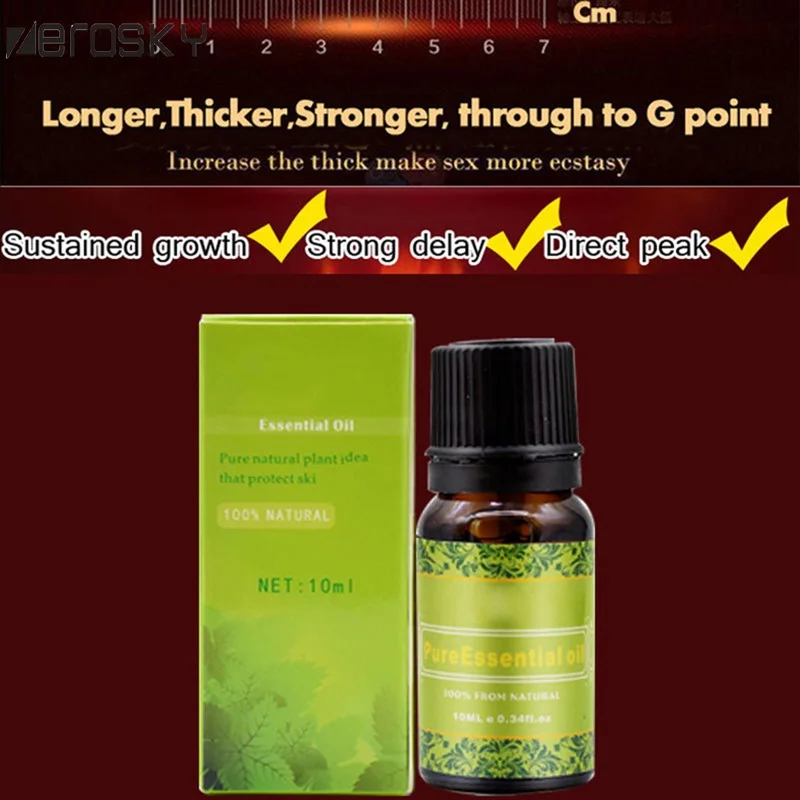 Zerosky Herbal Penis Enlargement Oil Big Dick Growth Cock Increases XXL Cream Improving Erections Viagra Aphrodisiac for Men | Красота и