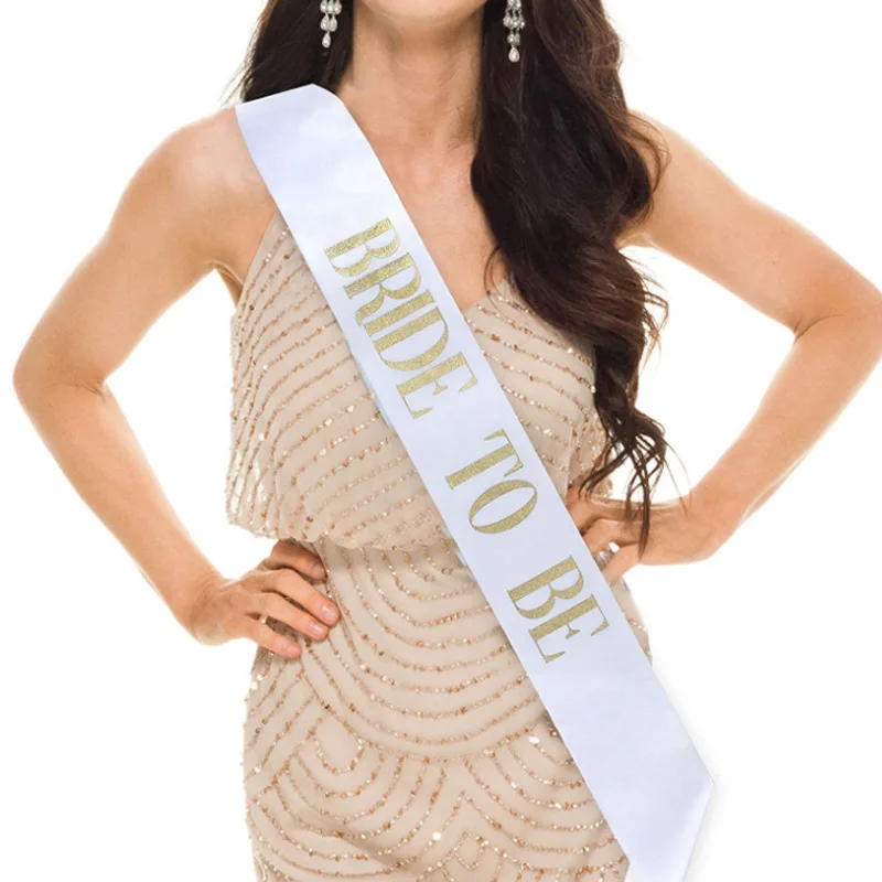 Атласная лента для невесты пояс свадебной вечеринки девичника украшение паровой