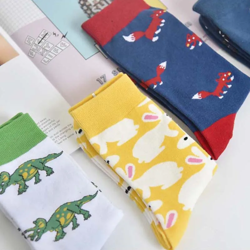 Забавные носки COSPLACOOL в стиле Харадзюку с животными Необычные японском милым