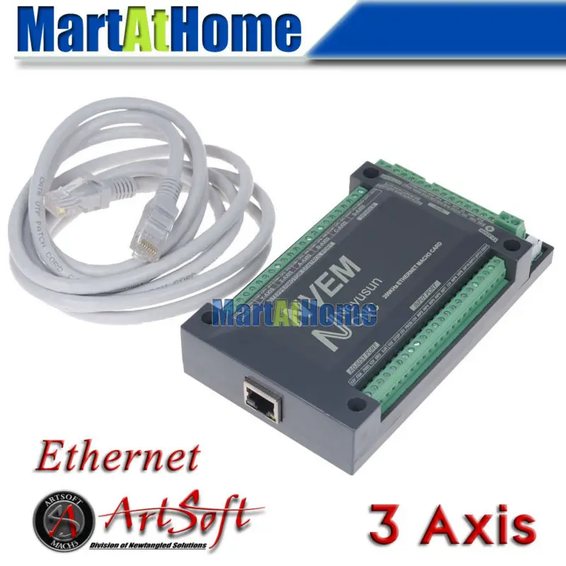 NVEM3 V2 CNC 3 Axs 200KHZ Ethernet MACH3 карта управления движением для серводвигателя шагового
